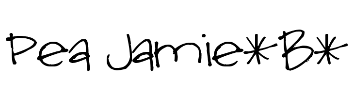 Pea Jamie*B*  les polices de caractères gratuit tlcharger