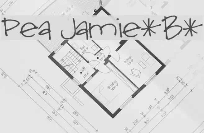 Pea Jamie*B* Font examples