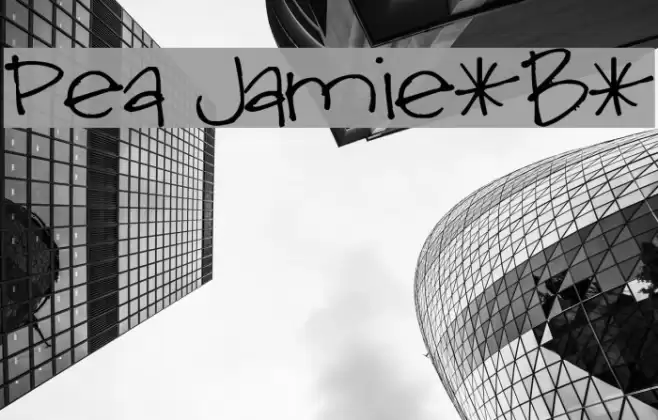 Pea Jamie*B* Font examples