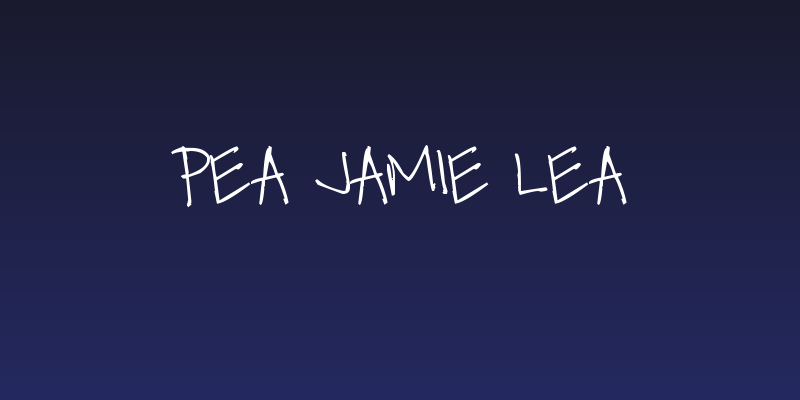 Pea Jamie Lea Social Header