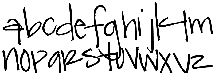 Pea Jamie Lea Font LOWERCASE