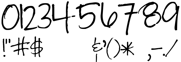 Pea Jane In A Hurry Font OTHER CHARS