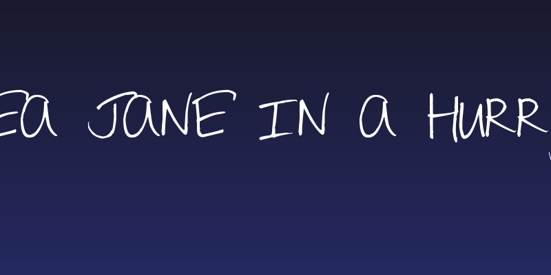 Pea Jane In A Hurry Social Header