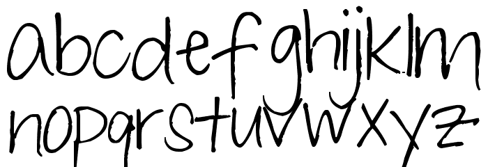 Pea Jane In A Hurry Font LOWERCASE