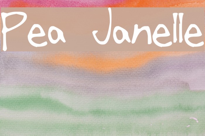 Pea Janelle Font examples
