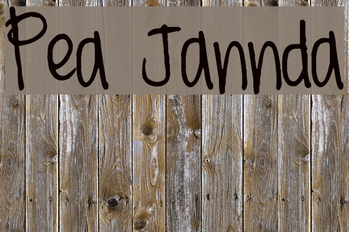 Pea Jannda Font examples