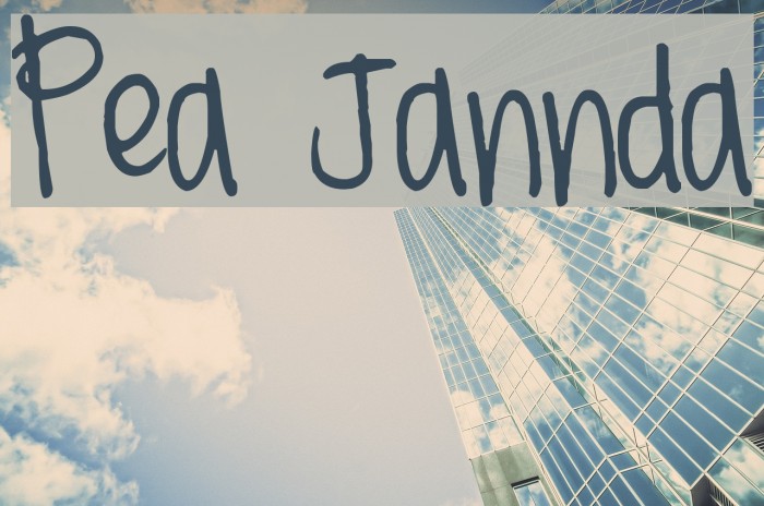 Pea Jannda Font examples