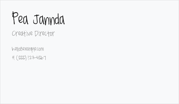 Pea Jannda Business Card