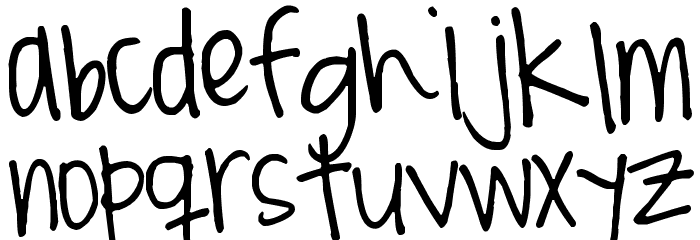 Pea Jannda Font LOWERCASE