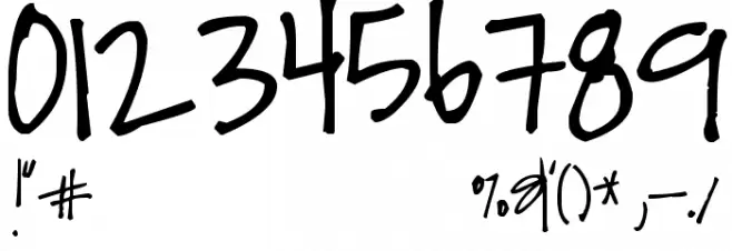 Pea Jay Font OTHER CHARS