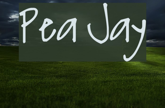 Pea Jay Font examples