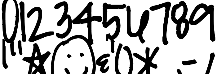 Pea Jazz Skinny Font OTHER CHARS