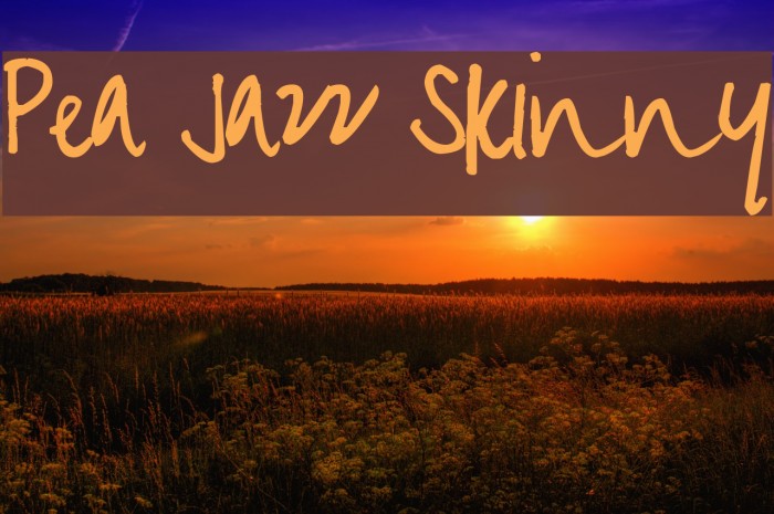 Pea Jazz Skinny Font examples