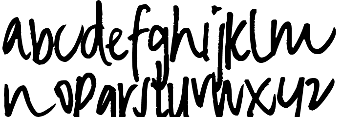 Pea Jazz Skinny Font LOWERCASE