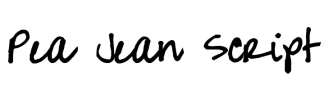 Pea Jean Script 