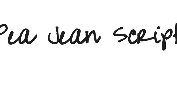 Pea Jean Script Logo