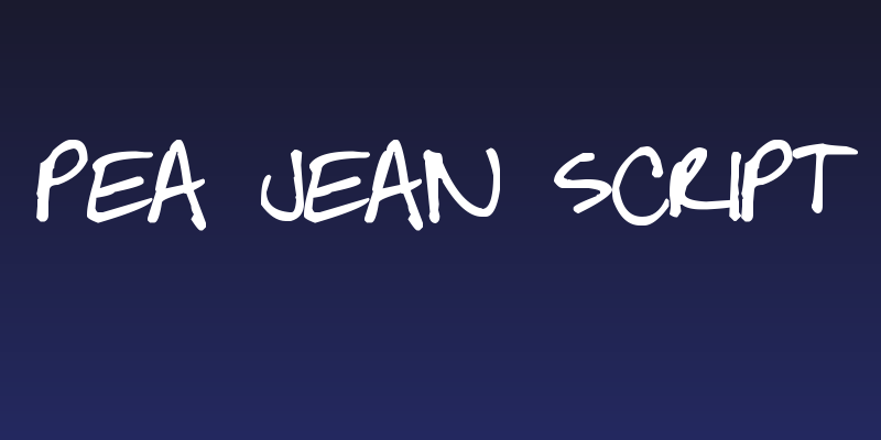 Pea Jean Script Social Header