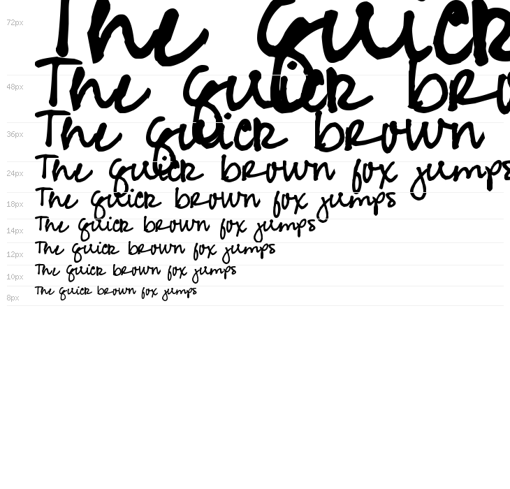 Pea Jean Script Waterfall