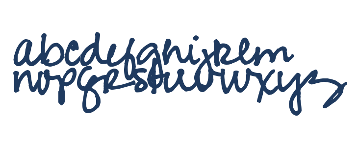 Pea Jean Script Lowercase