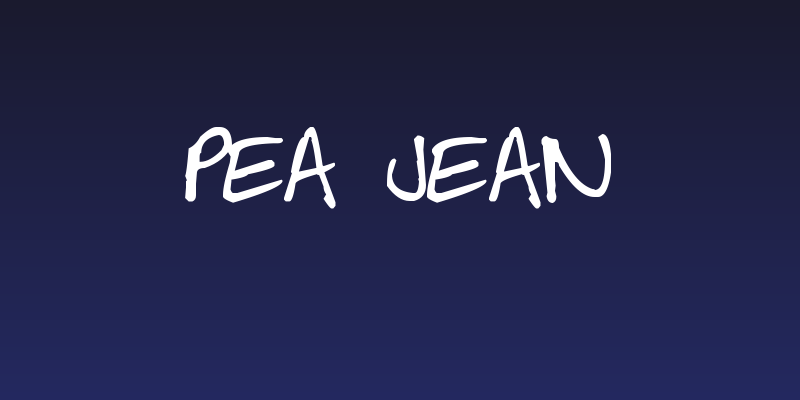 Pea Jean Social Header