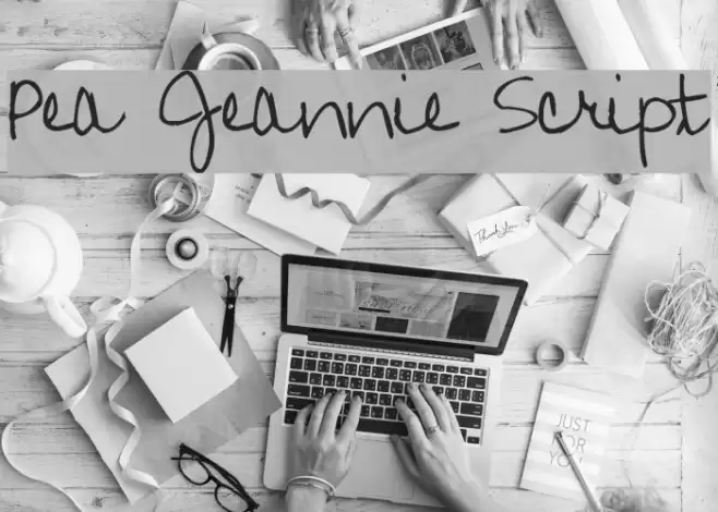 Pea Jeannie Script Font examples