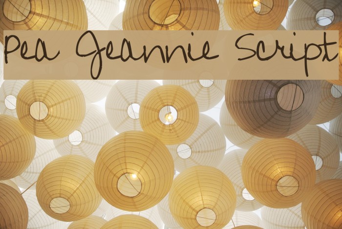 Pea Jeannie Script Example 3