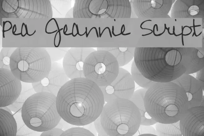 Pea Jeannie Script Font examples