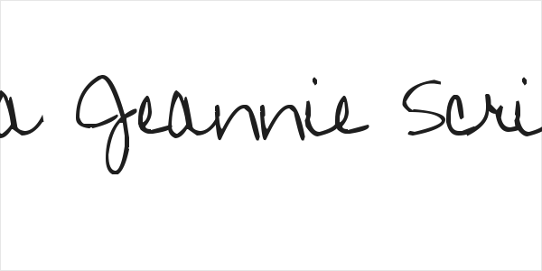 Pea Jeannie Script Logo