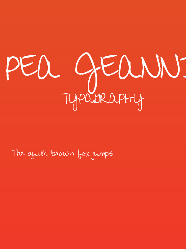 Pea Jeannie Script Poster