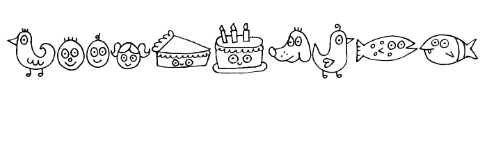 Pea Jelene's Doodles Font LOWERCASE