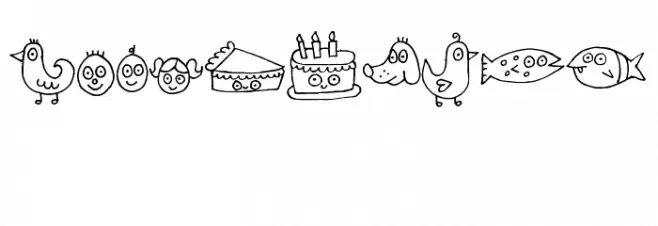 Pea Jelene's Doodles फ़ॉन्ट लोअरकेस