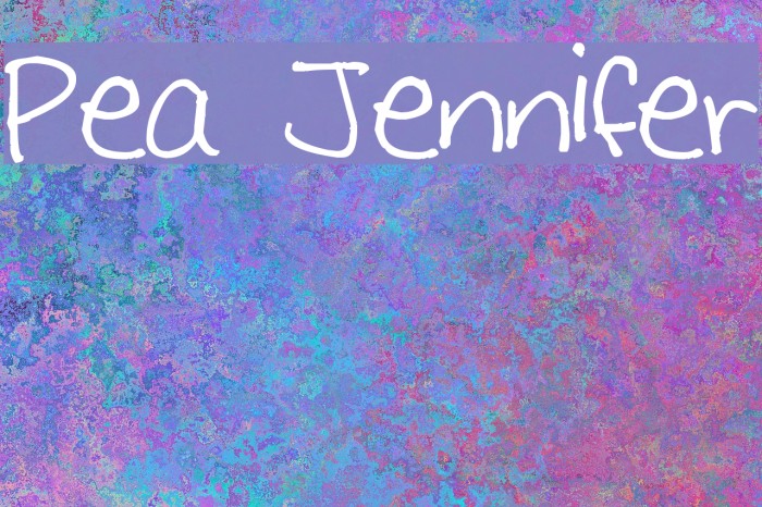 Pea Jennifer Font examples