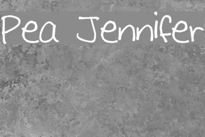 Pea Jennifer Font examples