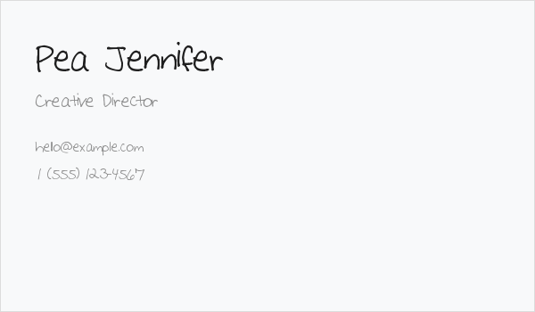 Pea Jennifer Business Card
