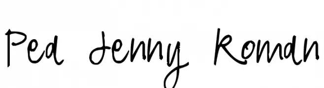Pea Jenny Roman  免费字体下载