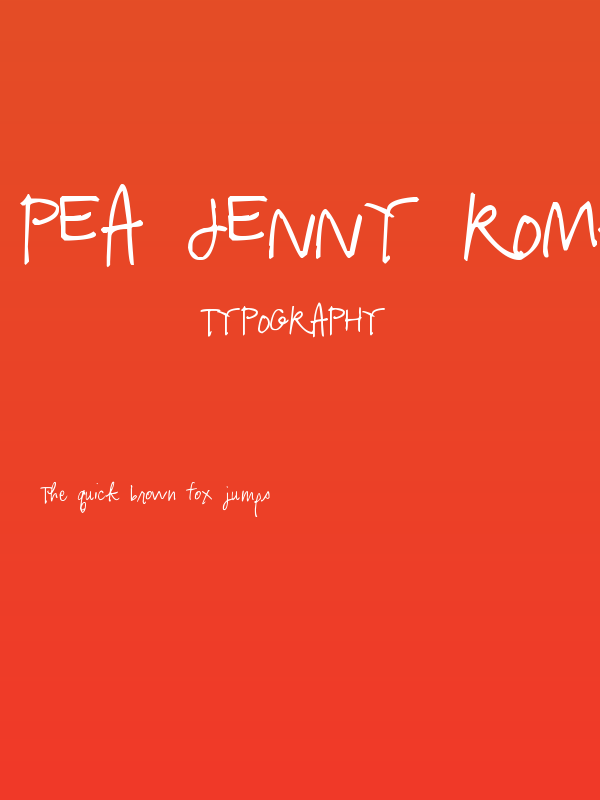 Pea Jenny Roman Poster