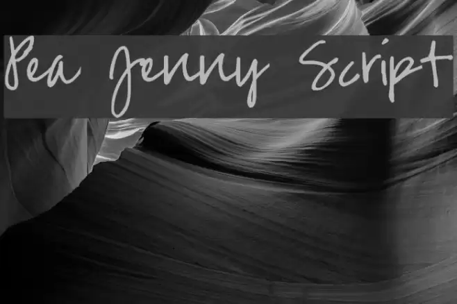 Pea Jenny Script フォント examples