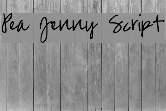 Pea Jenny Script フォント examples