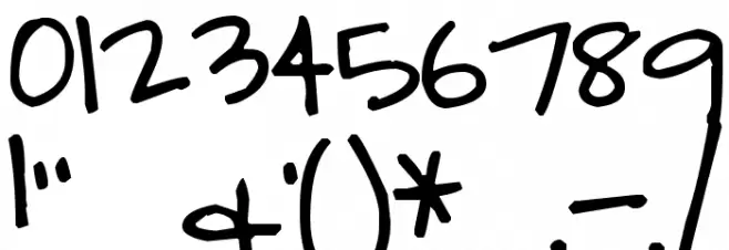 Pea Jenny フォント その他の文字