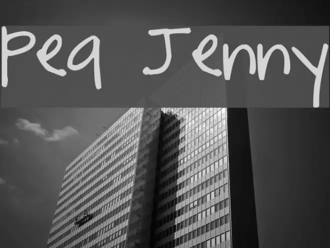 Pea Jenny フォント examples