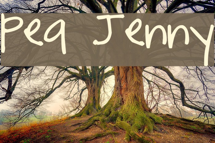 Pea Jenny Font examples