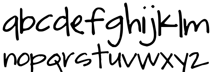 Pea Jenny Font LOWERCASE