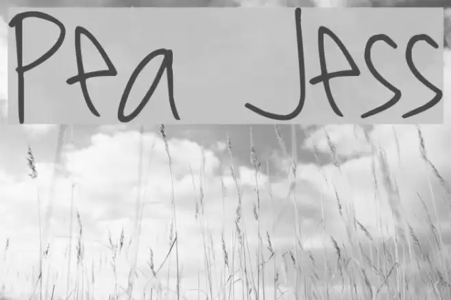 Pea Jess Font examples