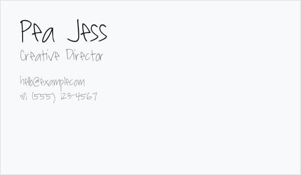 Pea Jess Business Card