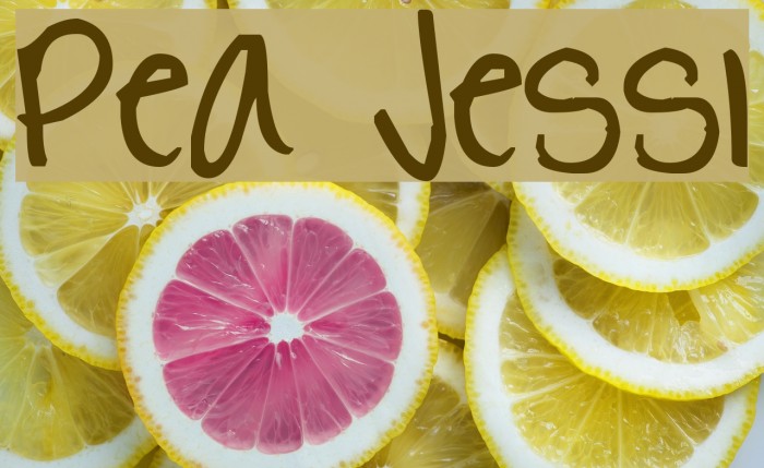 Pea Jessi Font examples