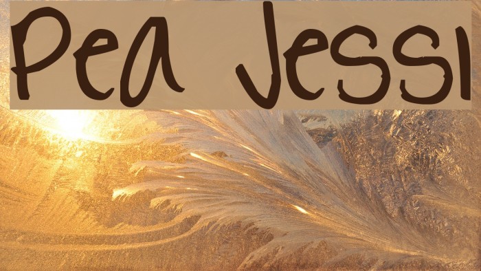 Pea Jessi Font examples