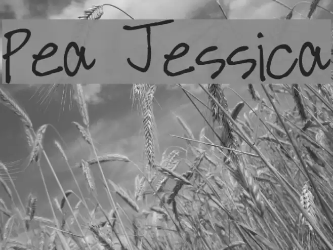 Pea Jessica Font examples