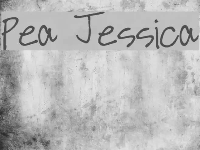 Pea Jessica Font examples