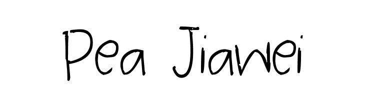 Pea Jiawei  Frei Schriftart Herunterladen