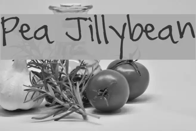 Pea Jillybean Font examples